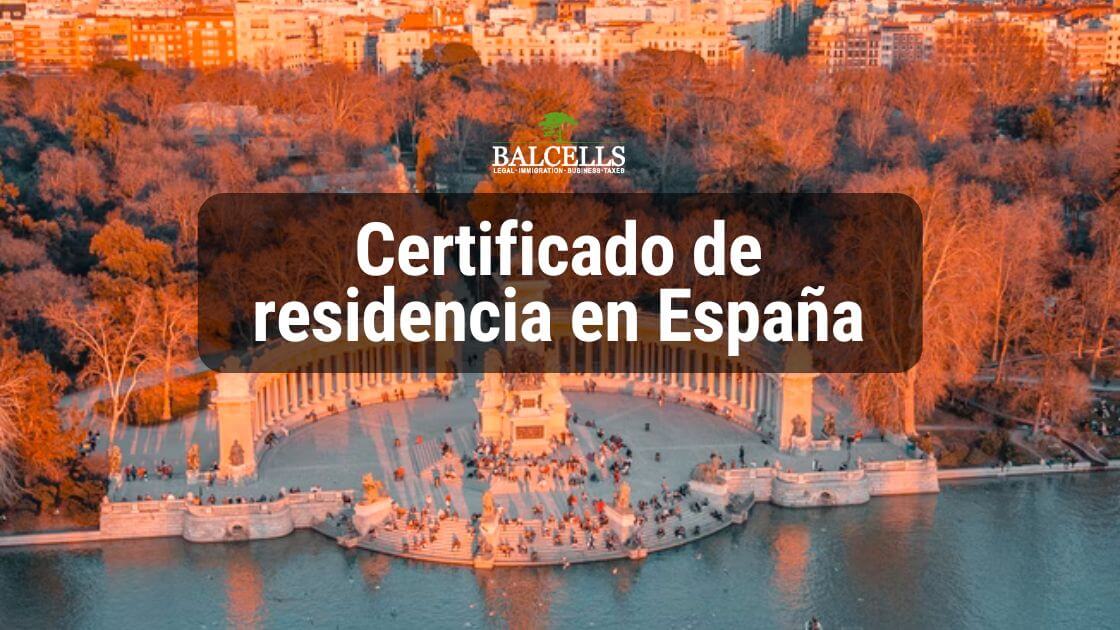 Certificado de Residente o No Residente en España